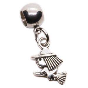 Good Witch Charm Pendant - Elegant Witch Jewelry for Witch Decor Enthusiasts
